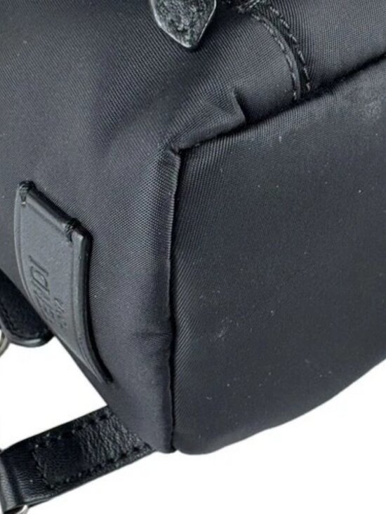 Auth FENDI ZAINO MINI Backpack Black Nylon/Fur/Silvertone - z9473 main image 15
